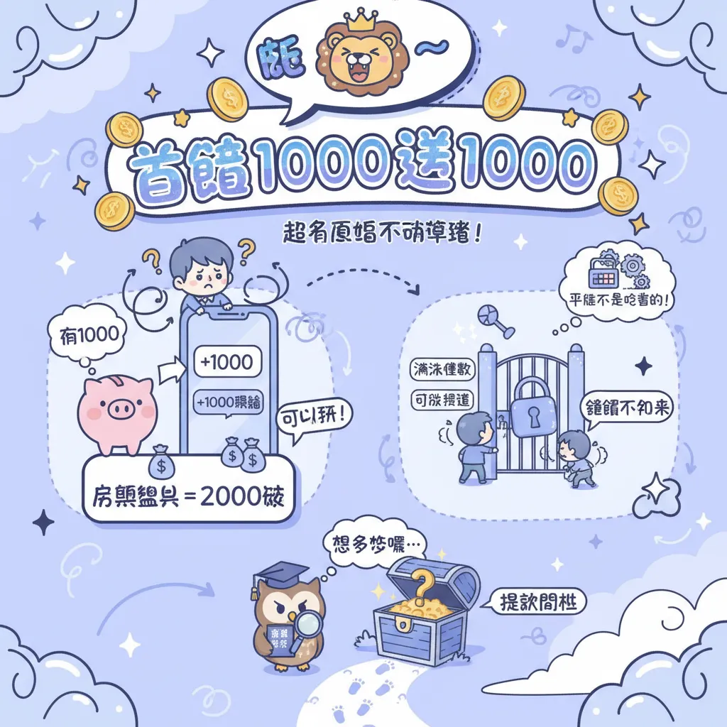 首儲1000送1000怎麼算？搞懂流水倍數與有效投注